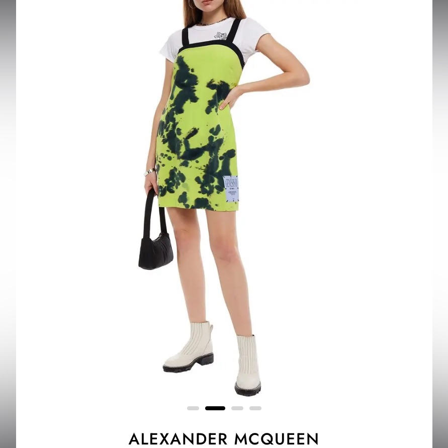 Alexander Mcqueen 100% Silk Mini Dress New- Large